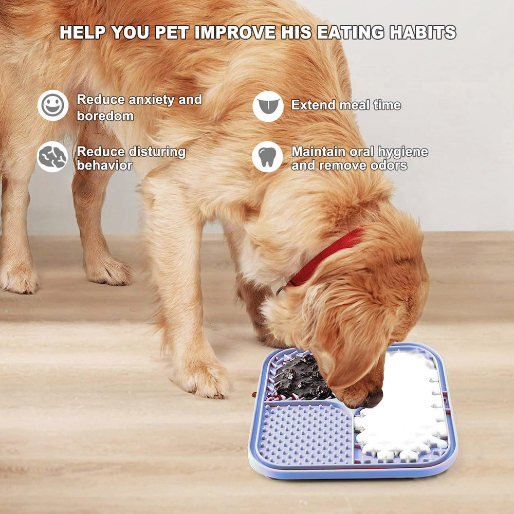 Utilisation du tapis Zonopy lors du bain et du toilettage pour apaiser l’animal.
