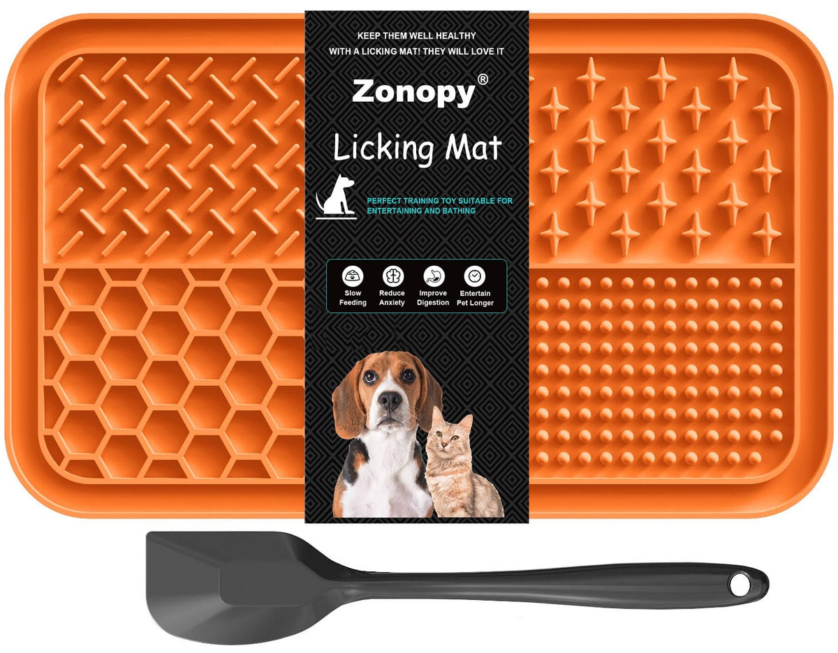 Zonopy tapis de léchage chiens et chats, anti-stress pour repas prolongé