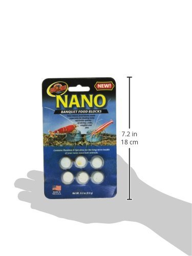 Zoo Med bloc banquet nano mini, plancton et spiruline pour l'alimentation variée des nano-espèces.