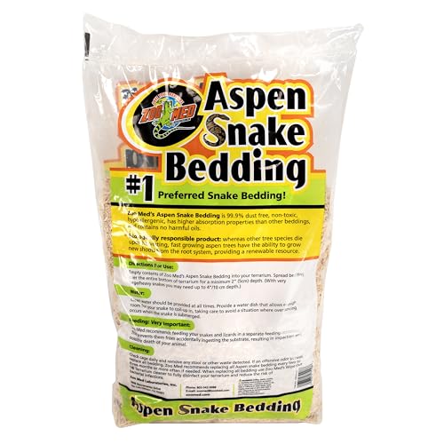 Zoo Med Aspen Snake Bedding, litière serpents absorbante élevée.