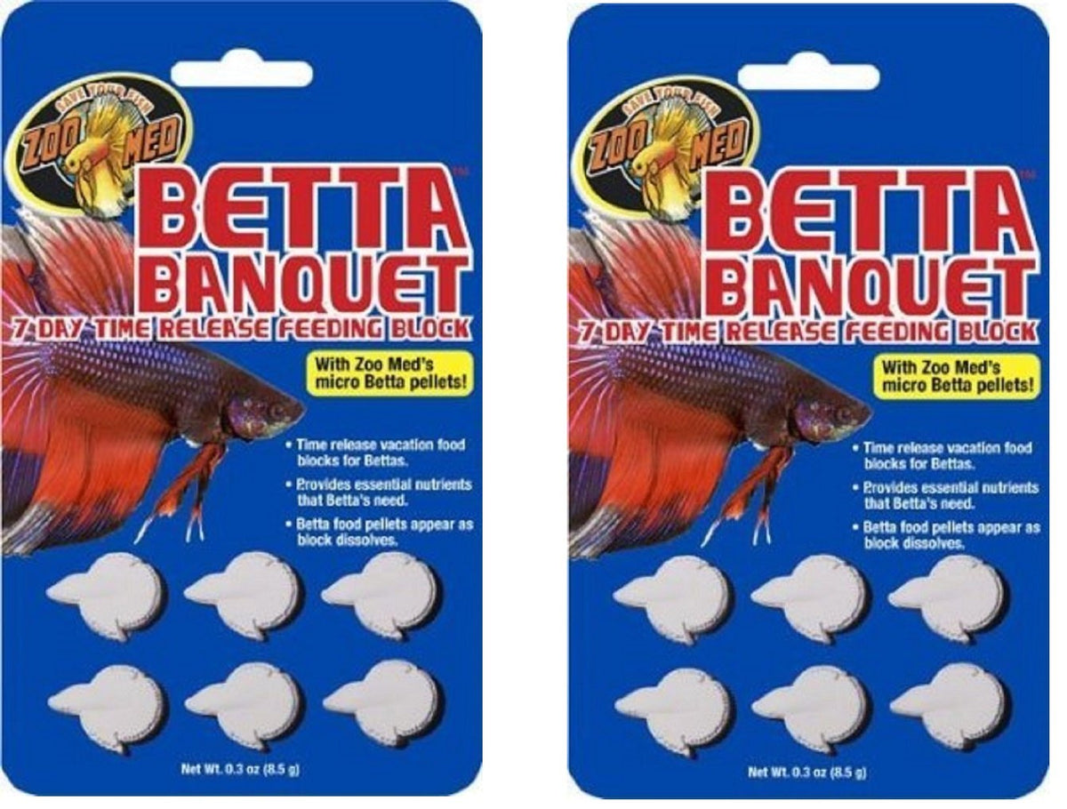 Bloc Banquet Betta Zoo Med, pellets nutritifs libérés progressivement pour betta lors de votre absence