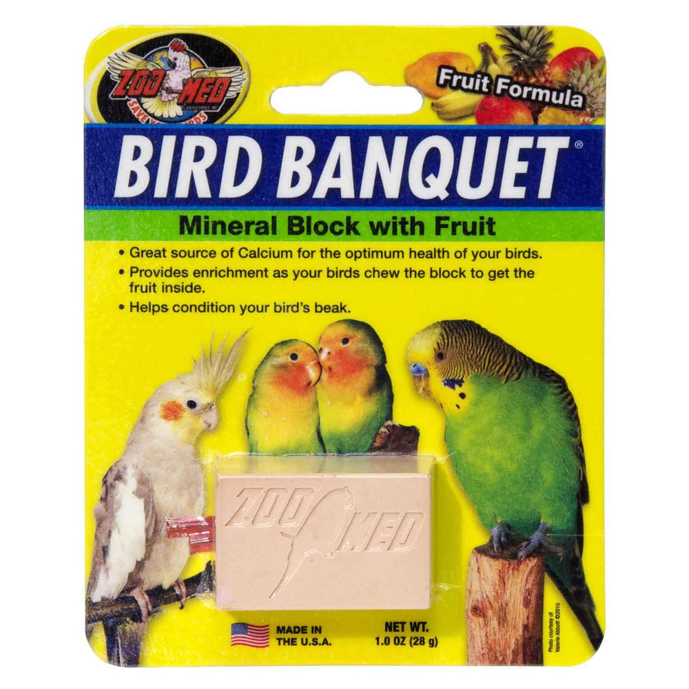 Bloc fruit oiseau petit – entretien du bec et enrichissement alimentaire par Zoo Med