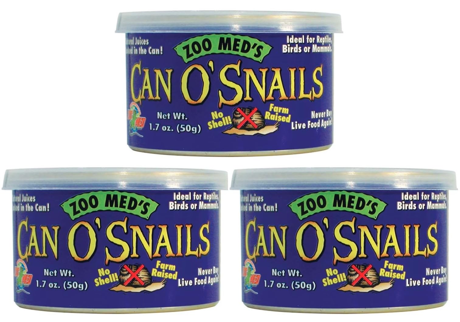 Zoo Med Can O' Snails, vue du pack, idéal pour l’alimentation des reptiles