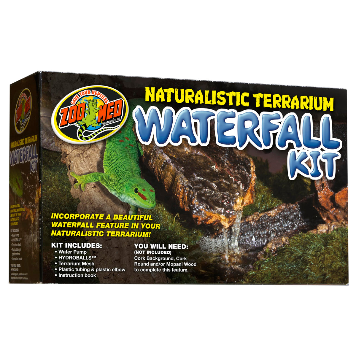 Zoo Med cascade pour terrarium naturel, effet d eau réaliste et circulation fluide.