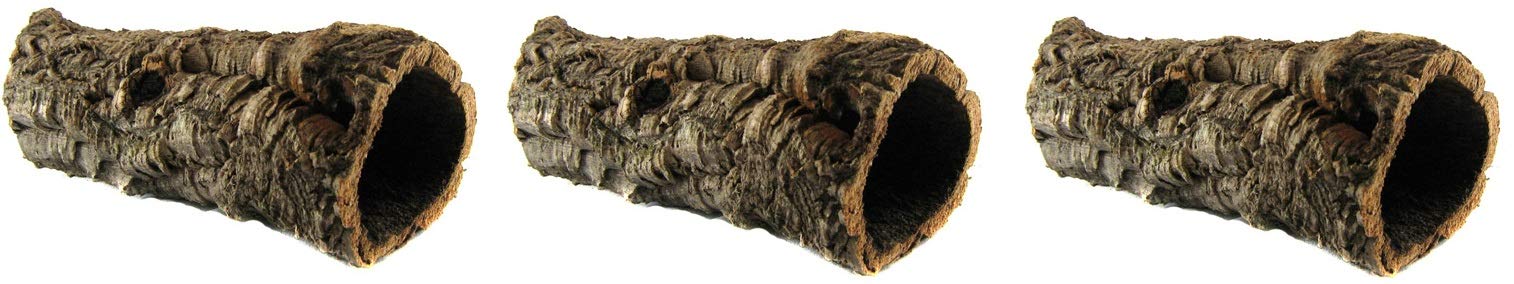 Zoo Med Écorce de liège ronde naturelle petite, trois pièces, abri naturel pour terrarium.