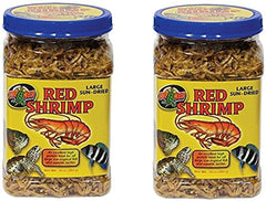 Zoo Med crevettes rouges sèches grandes, source de protéines pour poissons et tortues, friandise possible.