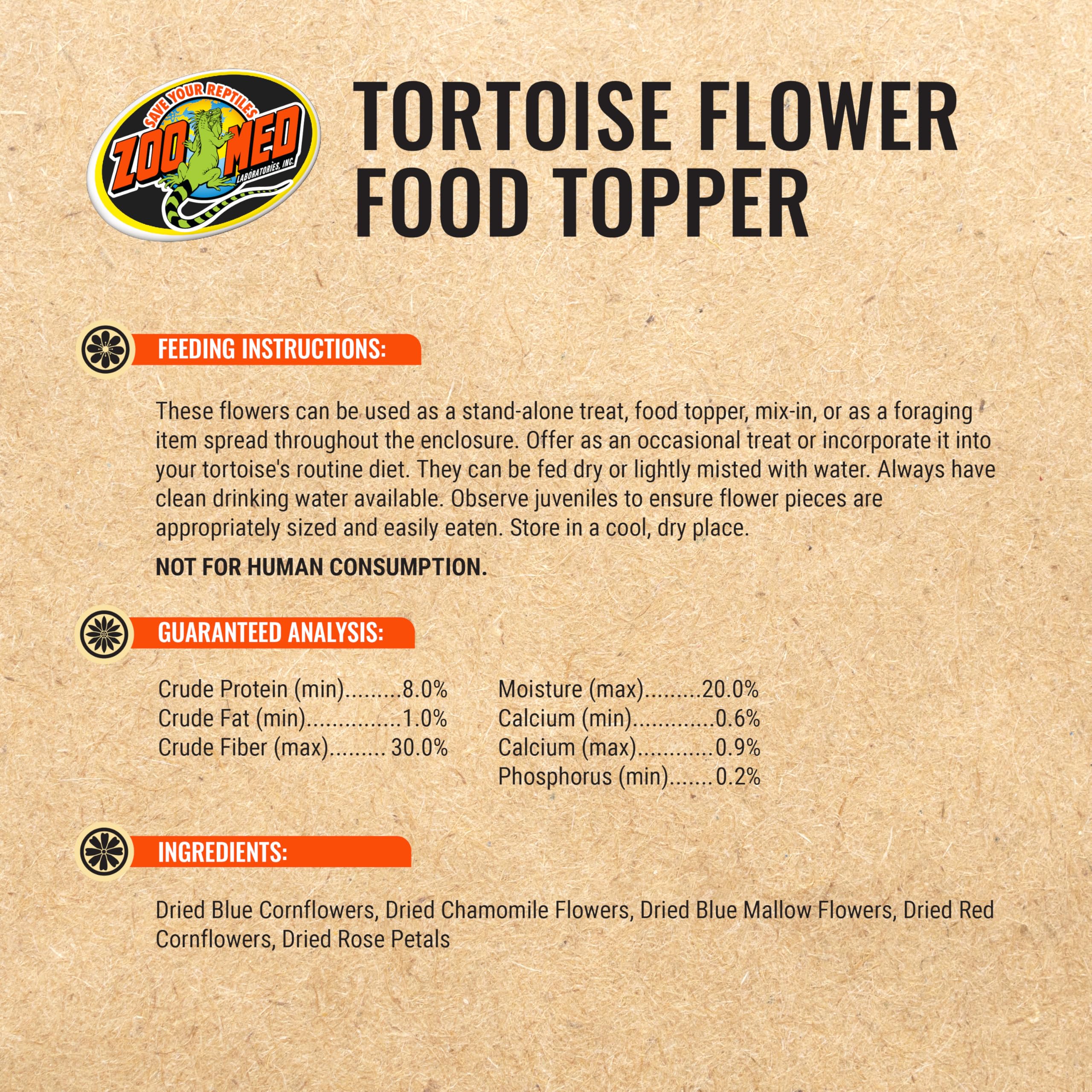 Fibre alimentaire pour tortues favorise un transit régulier et sain.