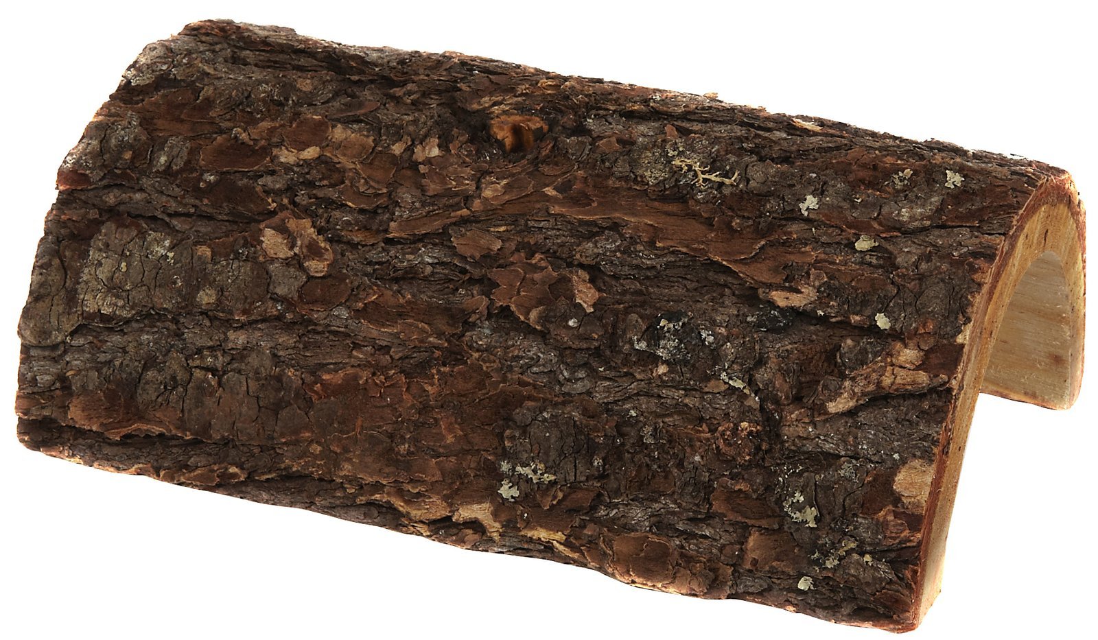 Habba Hut Extra Large en bois naturel, refuge discret pour terrarium.