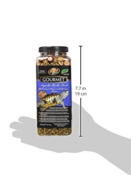 Zoo Med Gourmet Tortue Aquatique — emballage pratique facilitant le stockage et l'alimentation.