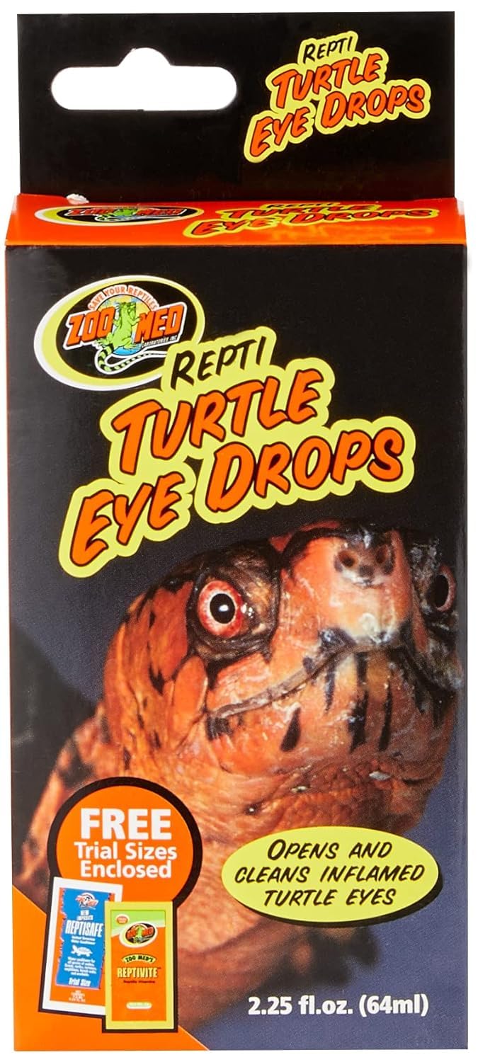 Gouttes Zoo Med Repti Turtle pour les yeux en bouteille prête à l’emploi.