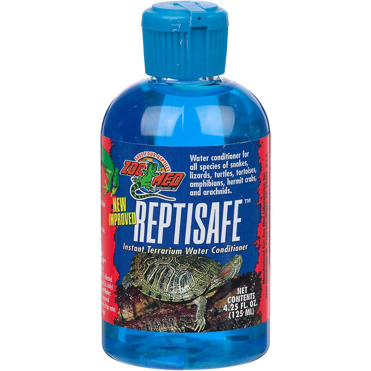 Zoo Med ReptiSafe, flacon pour terrarium, améliore l'eau des reptiles et amphibiens.