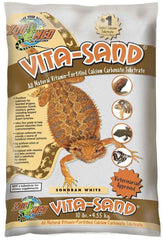 Zoo Med Vita-Sand Sonoran White – substrat ultra fin, aspect sable dans le terrarium.