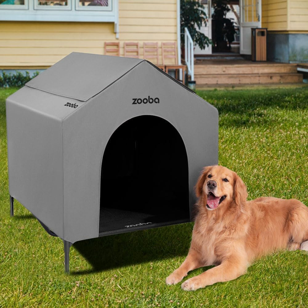 Zooba cabane chien exterieur 42 pouces, refuge sûr pour grands chiens.