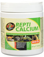 Zoo Med Reptile Calcium avec Vitamine D3, bouteille – supplémentation en calcium pour reptiles.