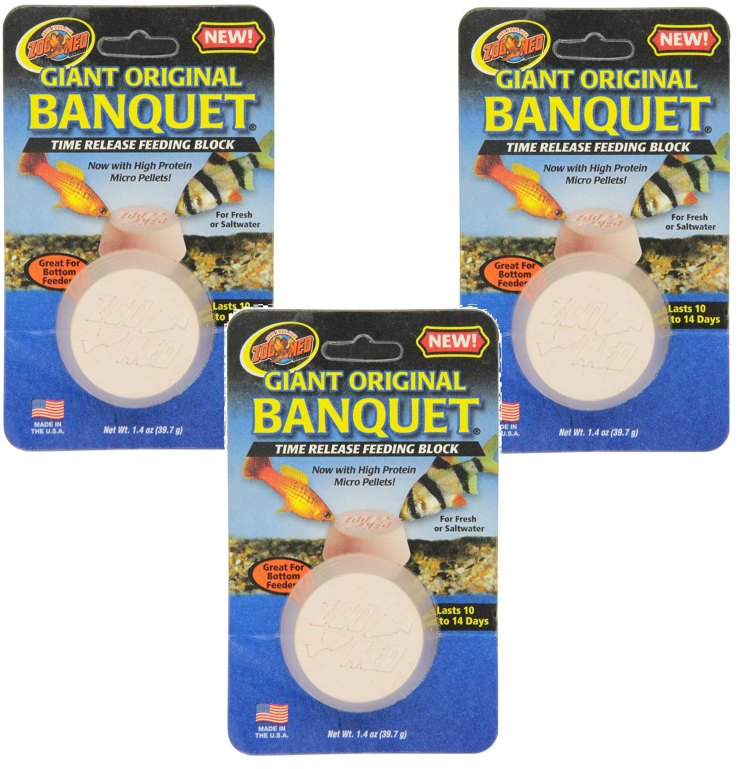 Zoo Med Giant Banquet Block Feeder, vue du bloc durable nourrissant sur 10 à 14 jours.