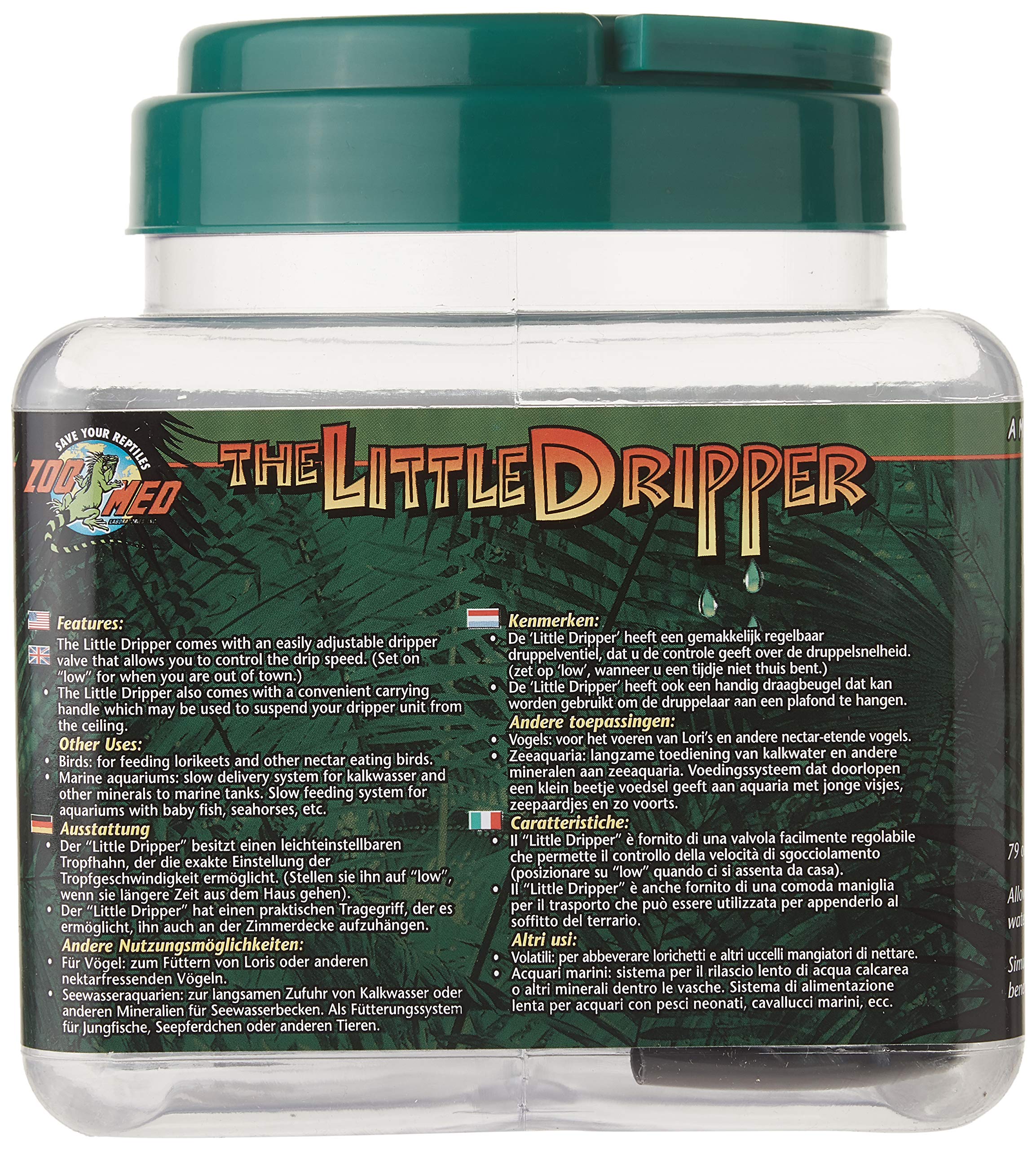 Zoomed Little Dripper, humidité accrue dans le terrarium