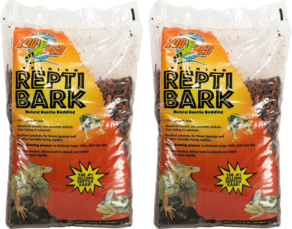 Zoo Med substrat écorce de pin pour reptiles, lot de 2 prêt à poser.