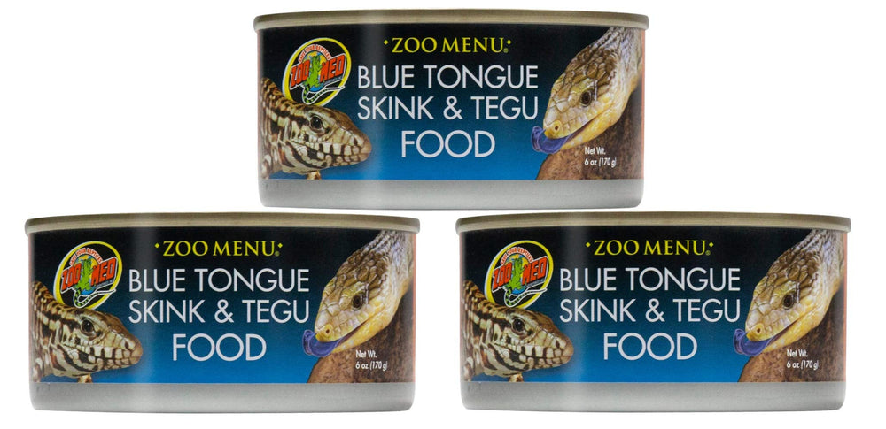 Zoo Med Zoo Menu Blue Tongue Skin et Tegu Food – 6 oz, alimentation pratique pour grands lézards carnivores