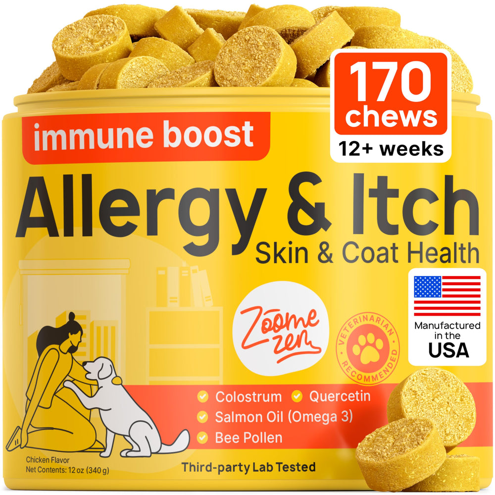 ZOOMEZEN Gommes Allergie Chien – emballage pratique et usage quotidien.