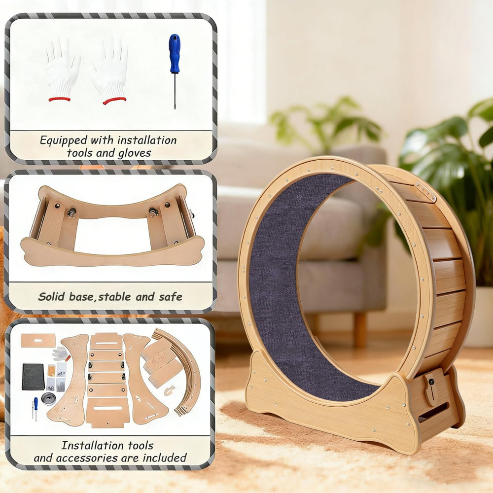 ZooVibe base large et stable soutient les chats actifs et facilite la gestion du poids.