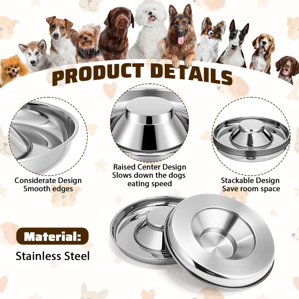 Bords lisses du bol Zopeal en inox protègent langue et bouche.