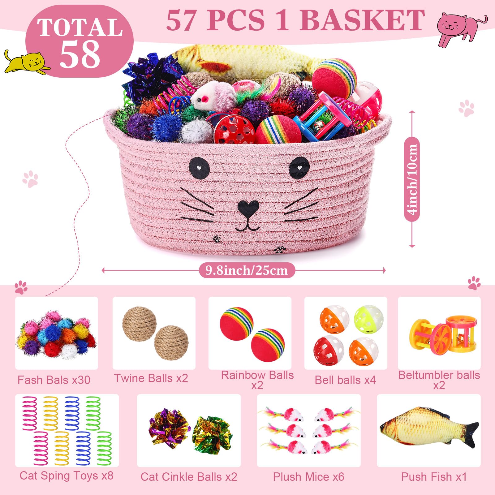 Zopeal Boules flash colorées: jouets interactifs stimulant l'activité du chat.