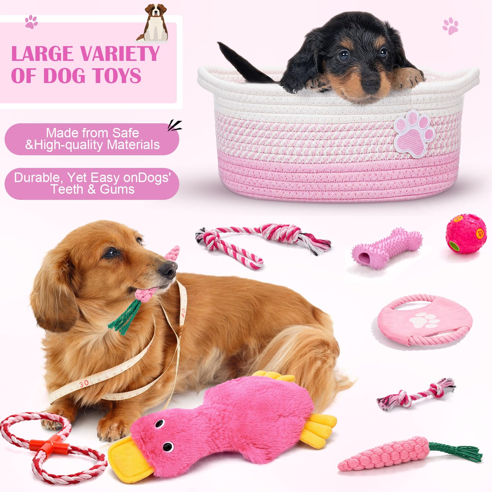 Corde mordante variée Zopeal rose idéale pour des jeux sûrs.