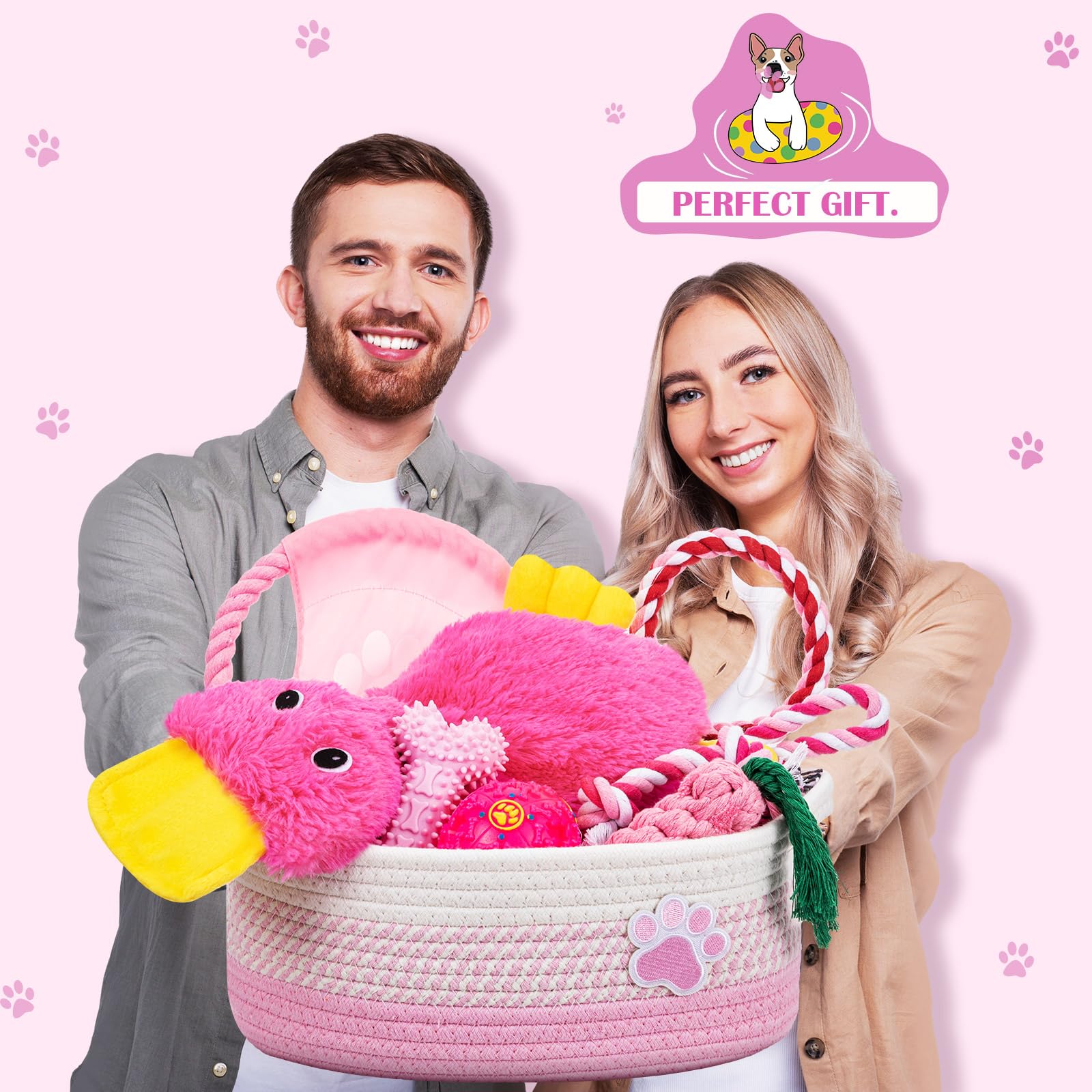 Ensemble jouets chien Zopeal rose, kit polyvalent et pratique pour le foyer.