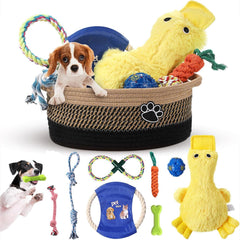 Panier de rangement Zopeal pour jouets chien, pratique et esthétique.