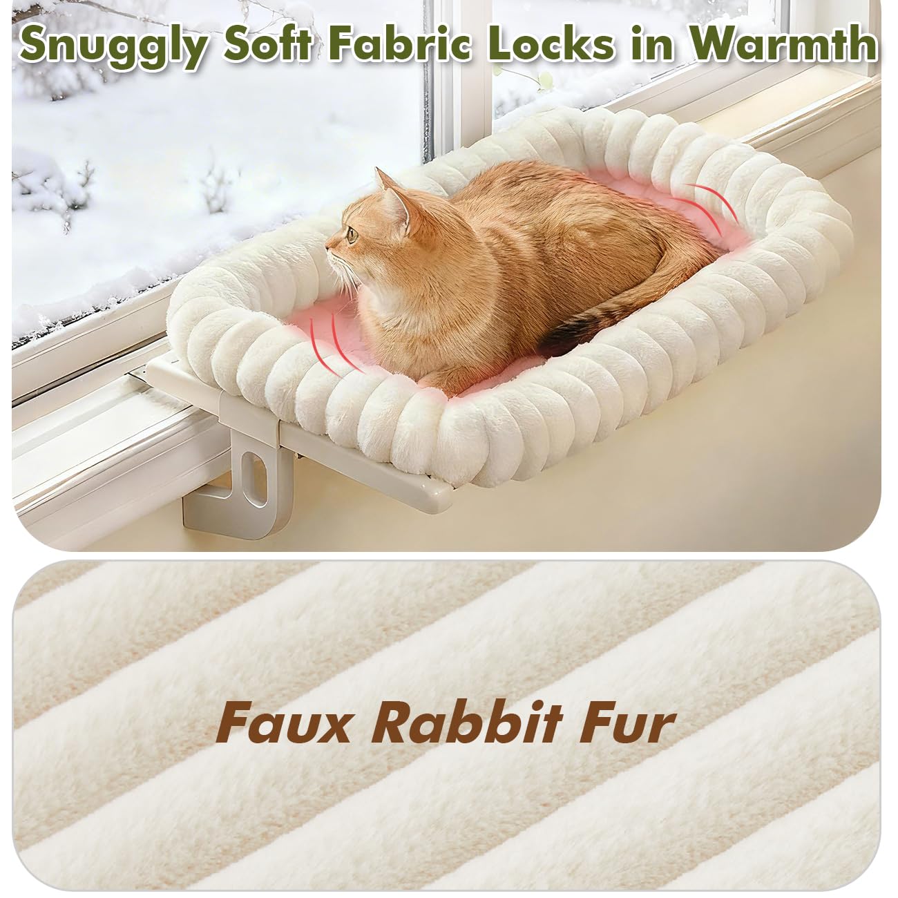 Zoratoo Cloud-Cuddle chat se prélassant au soleil et observant l’extérieur.