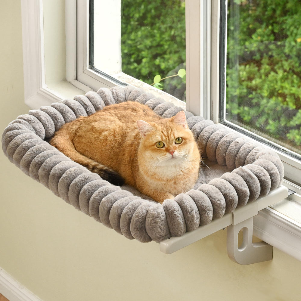 Zoratoo Cloud-Cuddle, nid fenetre chat, confort douillet près de l'extérieur, idéal pour observer dehors.