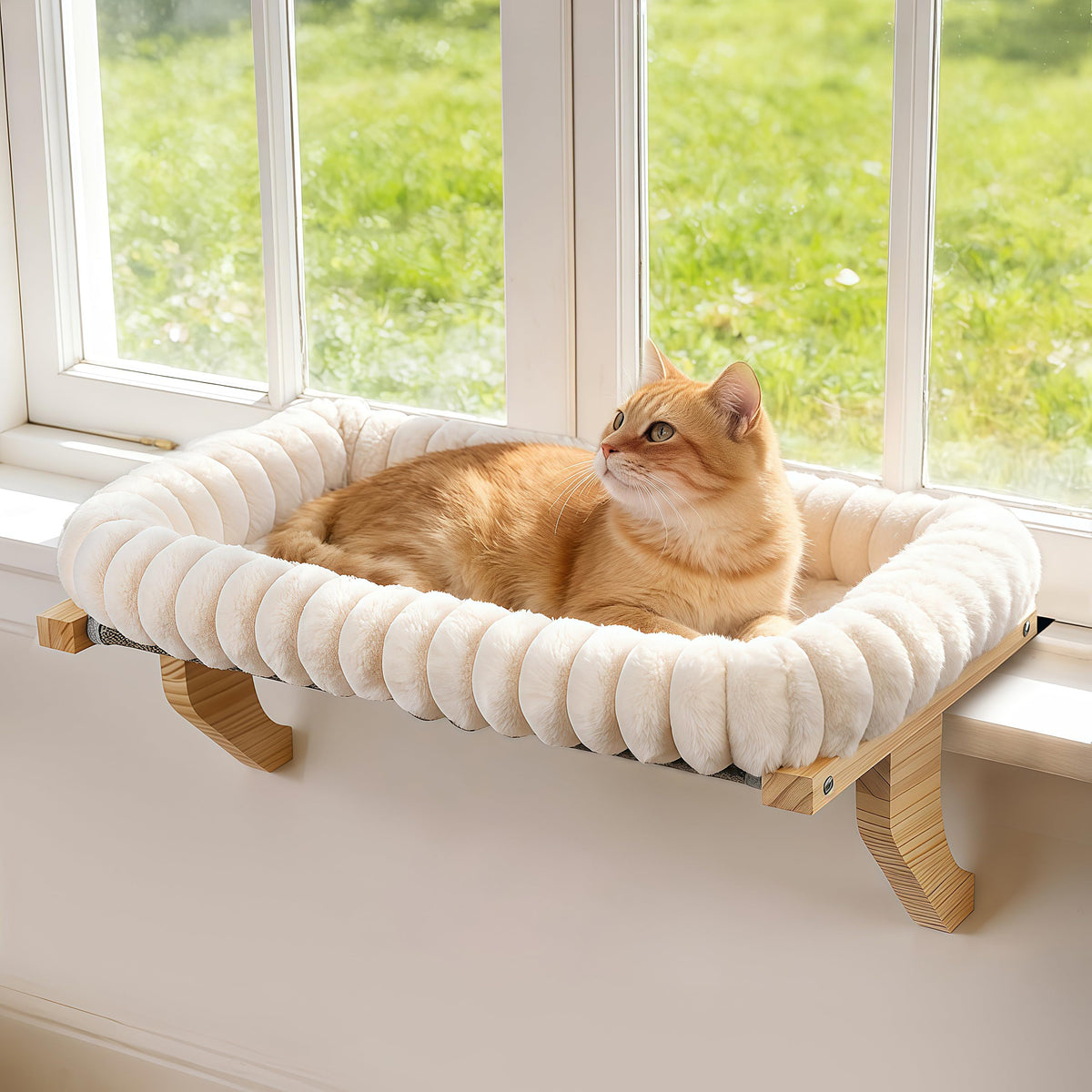Zoratoo Cloud-Cuddle: perchoir-fenêtre-bolster, endroit sûr pour observer l'extérieur.