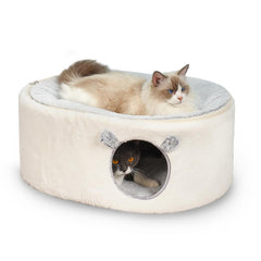 Zoratoo lit chat cave ovale, espace cosy pour dormir