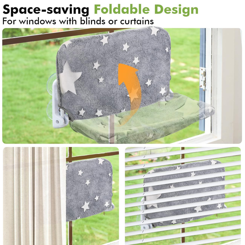 Zoratoo perchoir chat installation sans-fil rapide et adaptable a fenetres