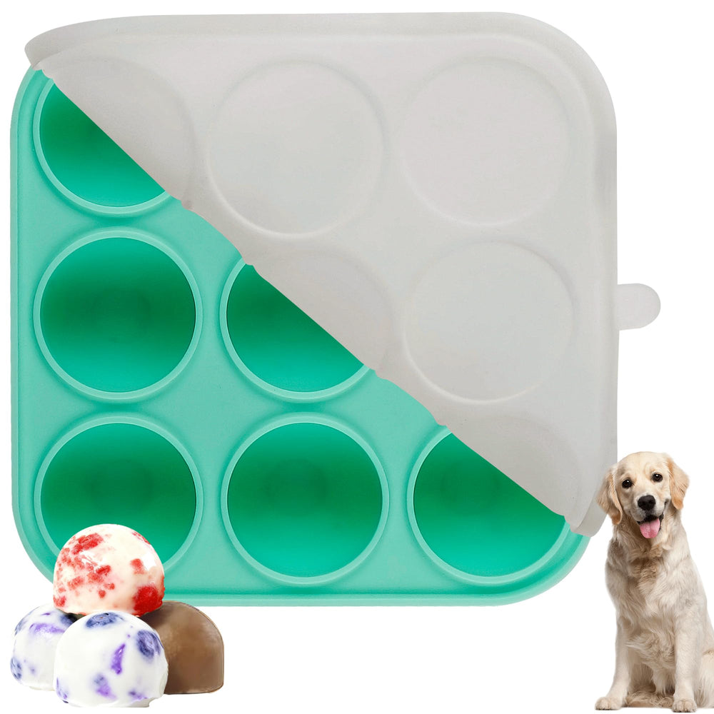 Moule Zorazio en silicone 9 cavités avec couvercle, pratique pour friandises canines