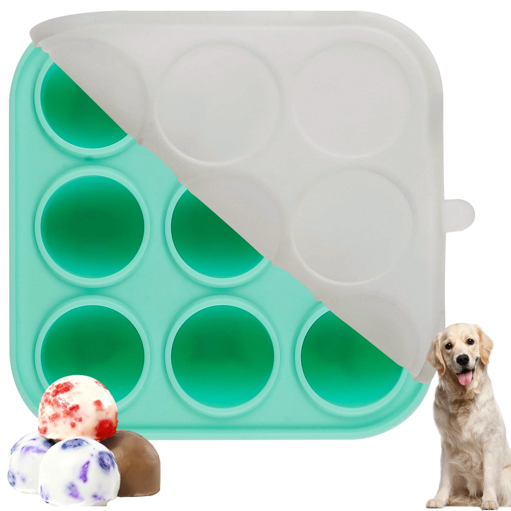 Moule Zorazio en silicone pour chiens avec 9 cavités et couvercle, pratique et sûr.