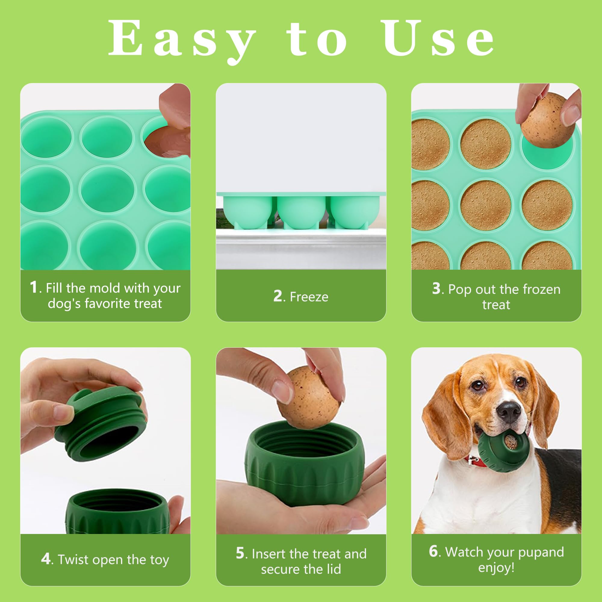 Zorazio Silicone sans BPA, friandises sûres pour chiens surgelés.