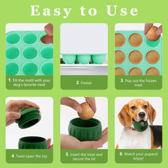 Zorazio Silicone sans BPA, friandises sûres pour chiens surgelés.