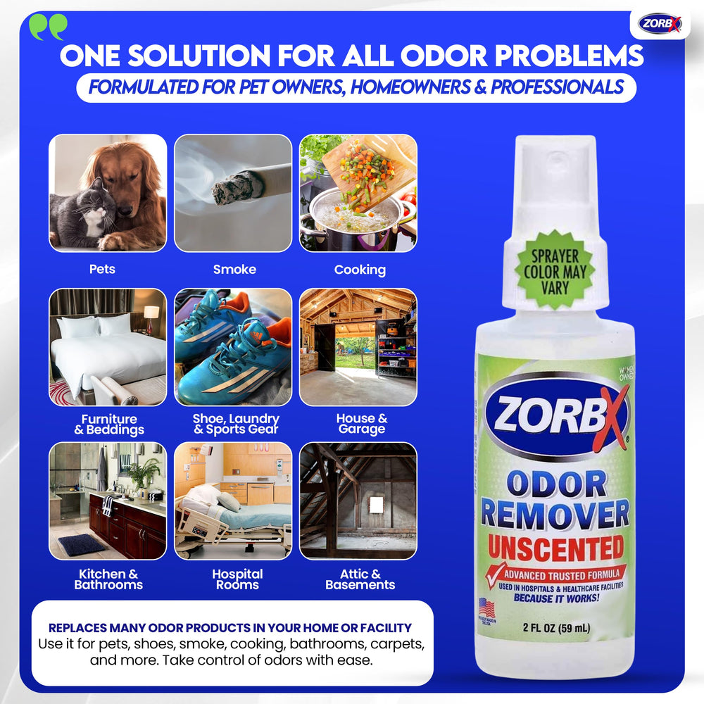 ZORBX éliminateur d’odeur inodore adapté aux hôpitaux et soins.