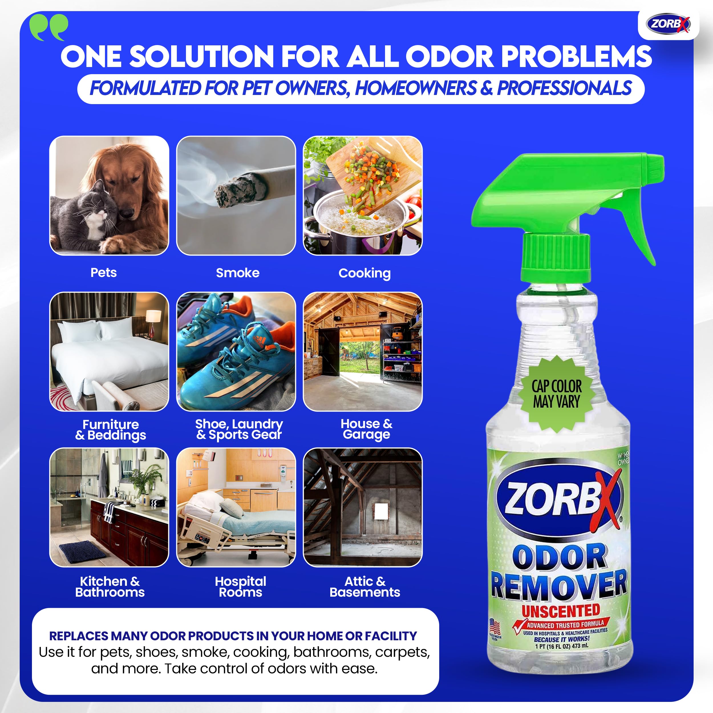 ZORBX dans le salon pour neutraliser les odeurs domestiques sans parfum.