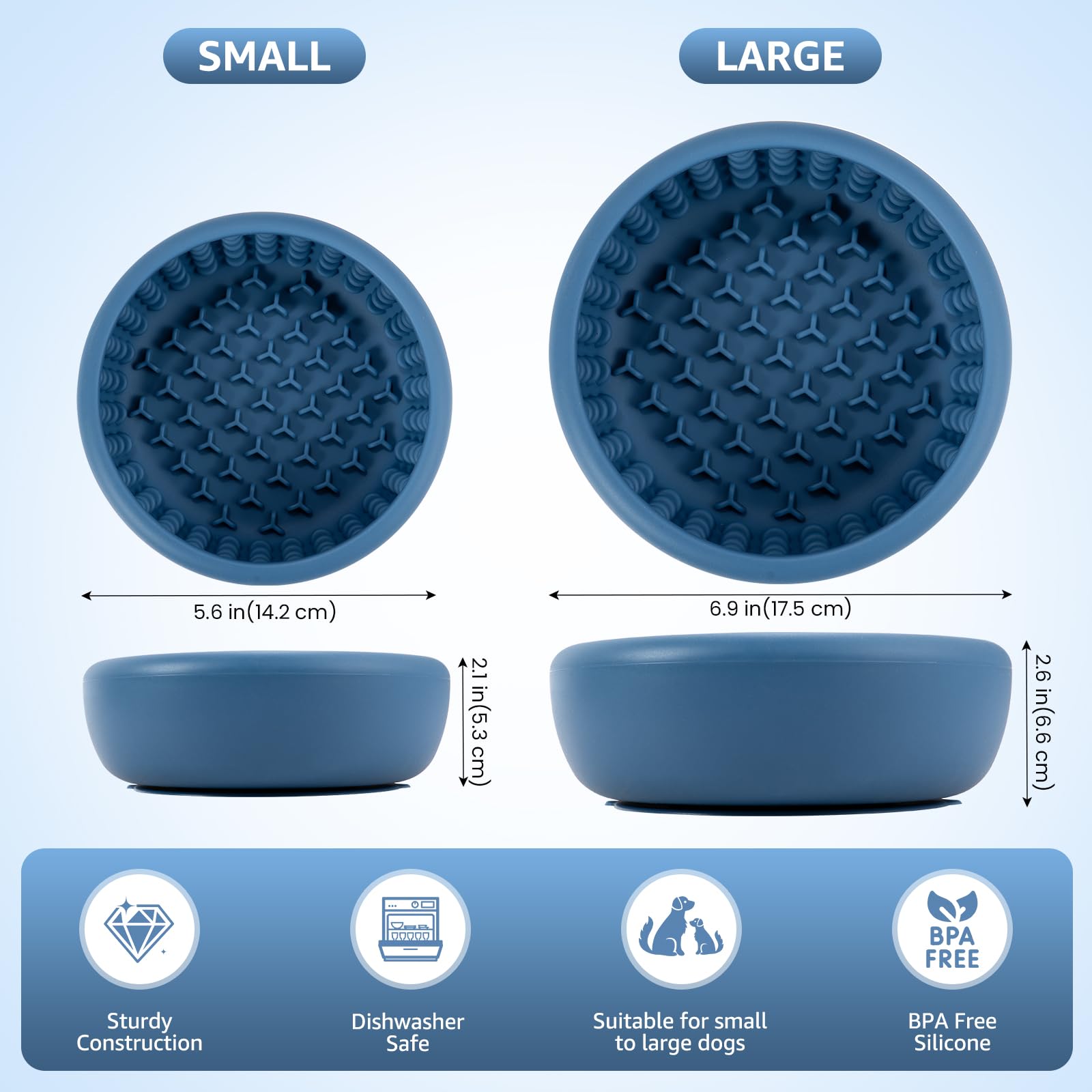 Bol silicone ZOURYNUA bleu sans BPA, durable et sûr.