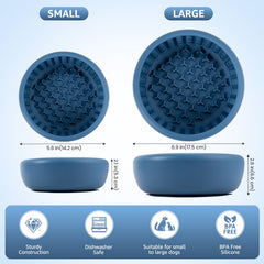 Bol silicone ZOURYNUA bleu sans BPA, durable et sûr.