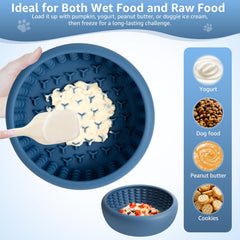 Tapis-le-chage ZOURYNUA bleu, stimulation alimentaire pendant le repas.