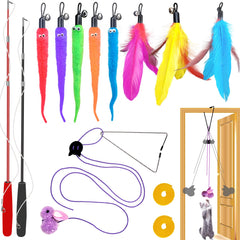 Jouet ZPH baguette retractable pour chat, favorise l exercice et l agilité.