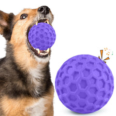 Balle indestructible ZRIFAQESW violette, idéale pour chiens puissants qui mâchent.