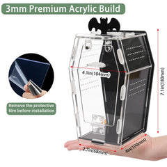 ZUIFIANLE porte magnetique et fermeture sécurisée du terrarium.