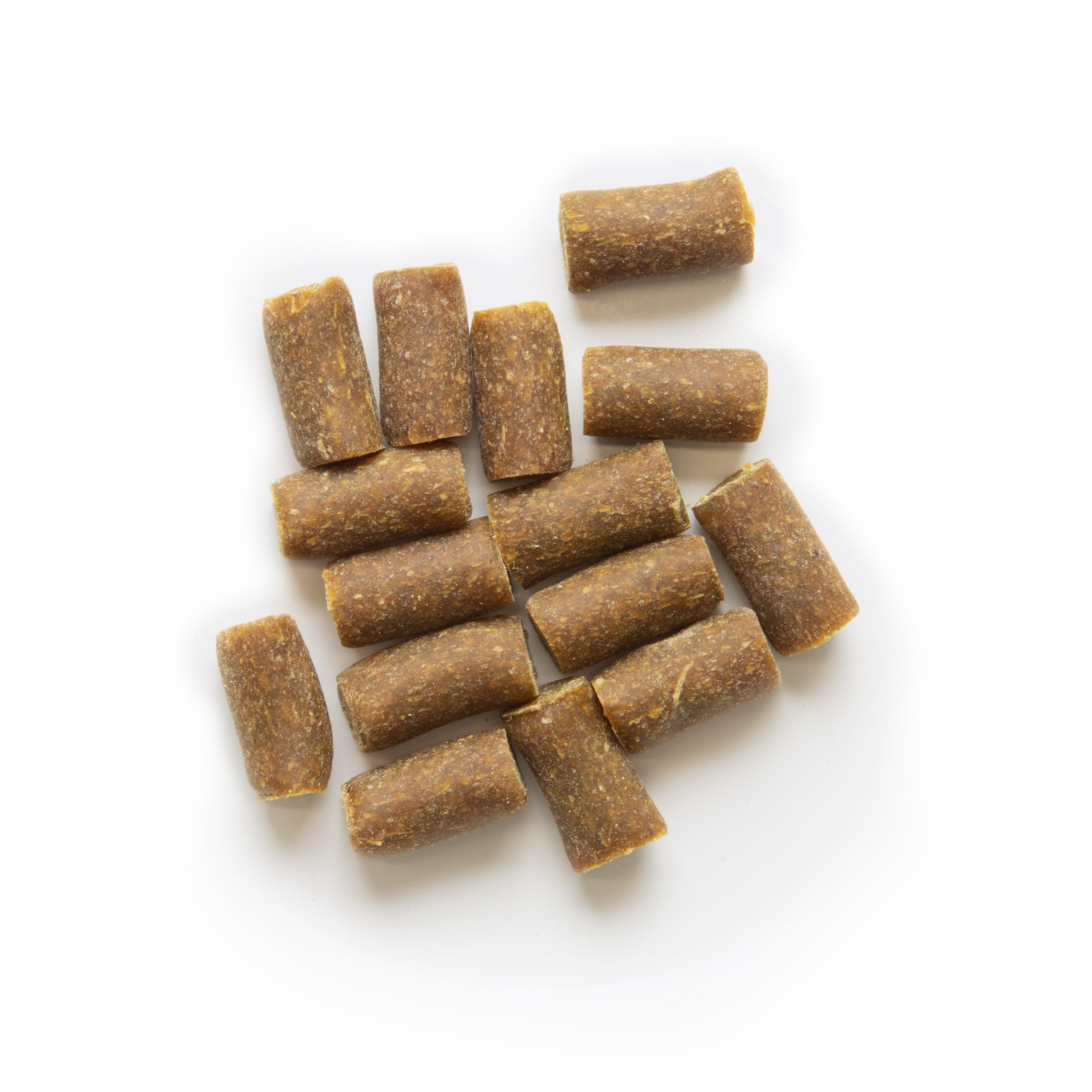 Friandises canard réel et pomme comme récompense lors des entraînements.