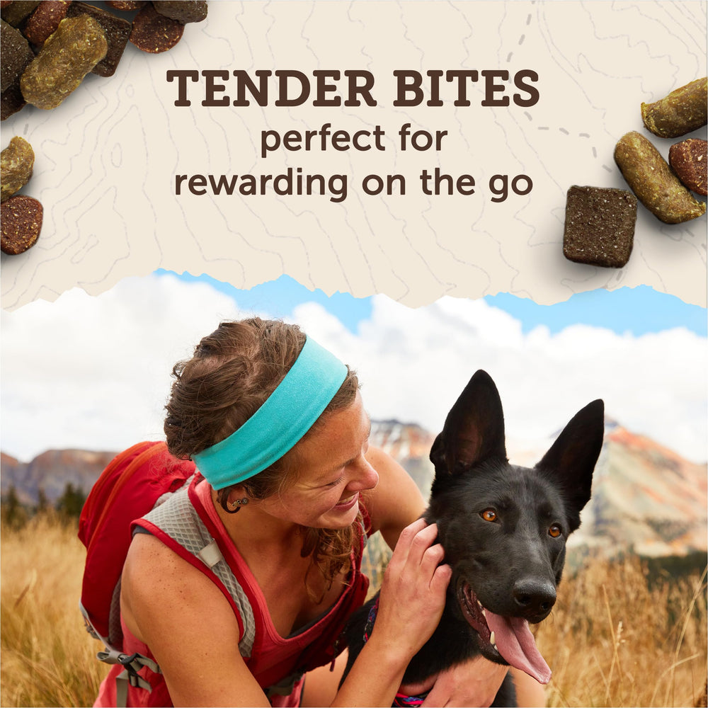 Vrai poulet en premier ingrédient dans les friandises Zuke’s Trail Mix.