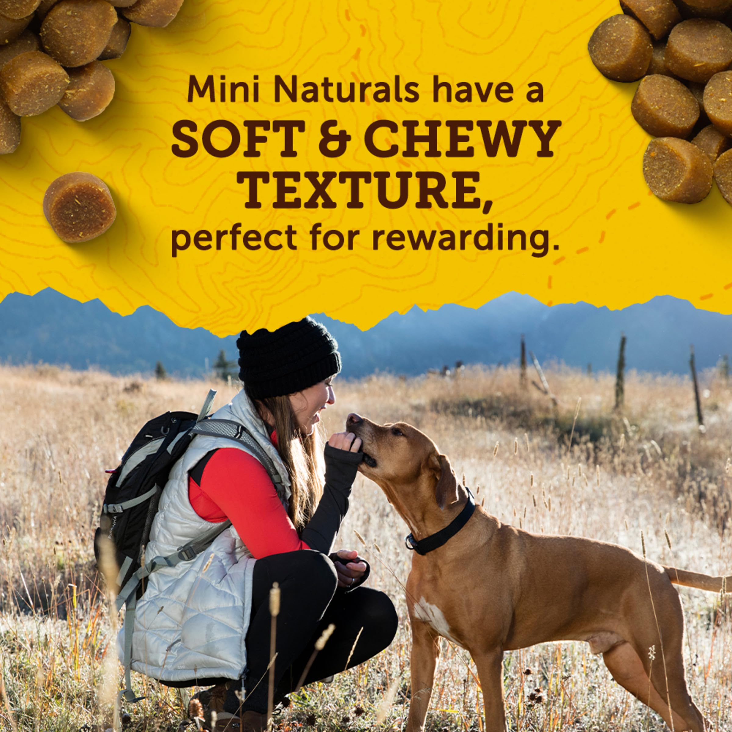 Idéal pour les aventures en plein air et l’entraînement avec Zuke’s Mini Naturals