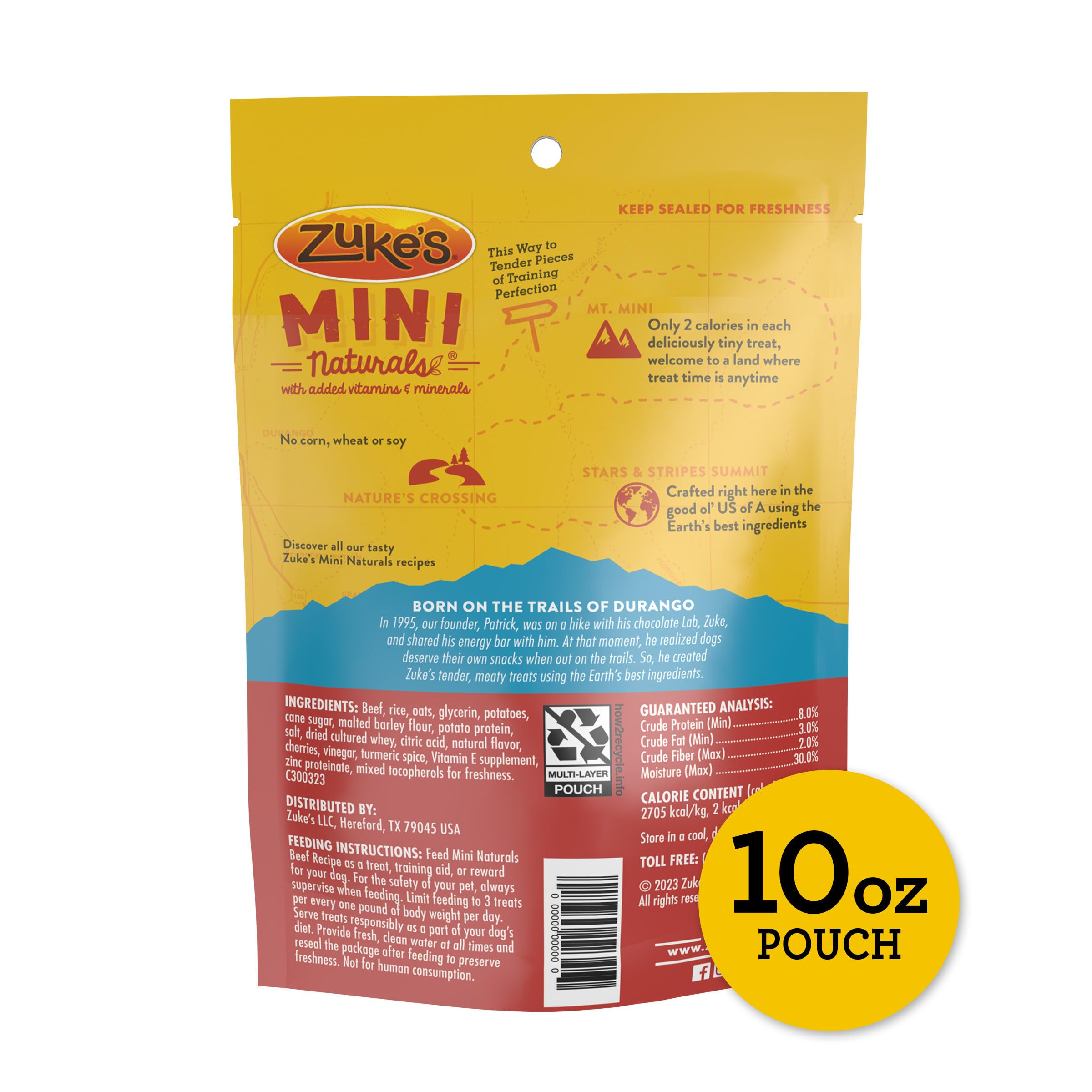Sans maïs, sans blé et sans soja dans Zuke’s Mini Naturals